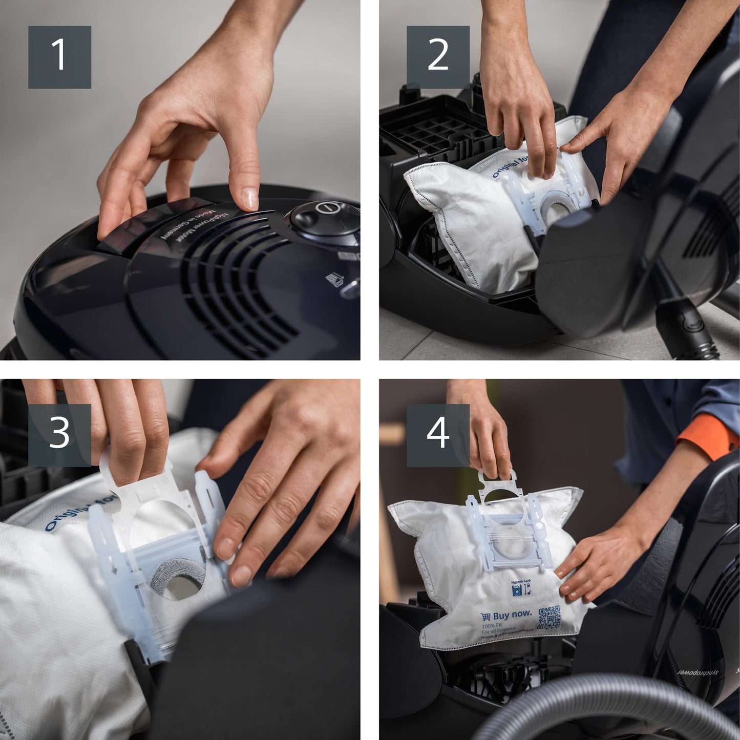 Aspiradora con Bolsa 600W – Potente y Compacta, con Cepillo Multifunción